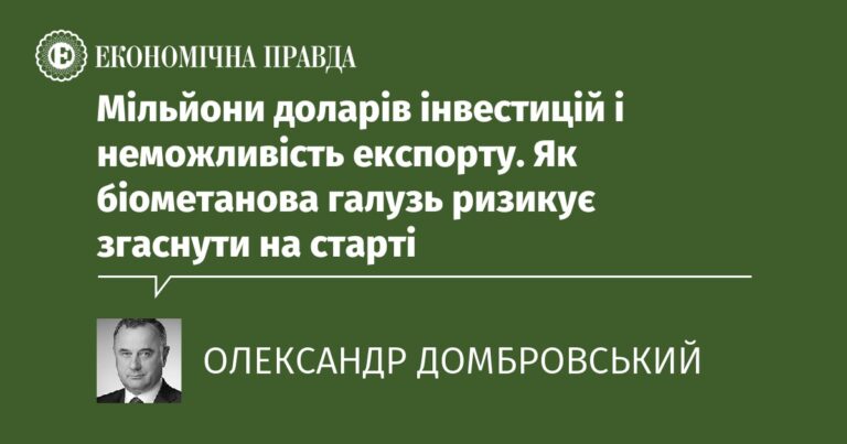 Мільйони доларів інвестицій і неможливість експорту. Як біометанова галузь ризикує згаснути на старті