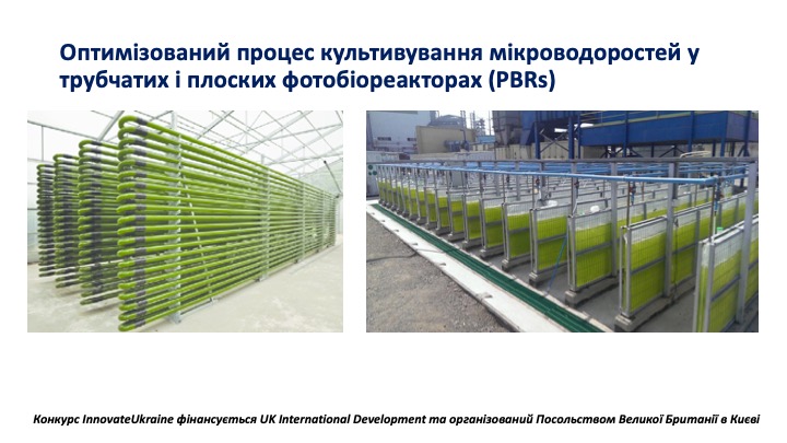 Проєкт «Виробництво передового біометану з мікроводоростей, вирощених на дигестаті біогазових станцій» у межах Innovate Ukraine