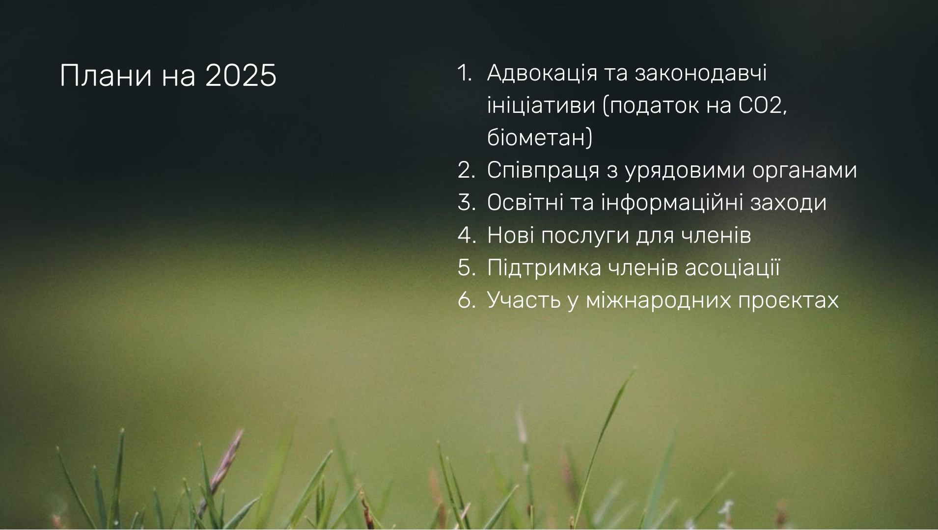 плани Біоенергетичної асоціації України на 2025 рік