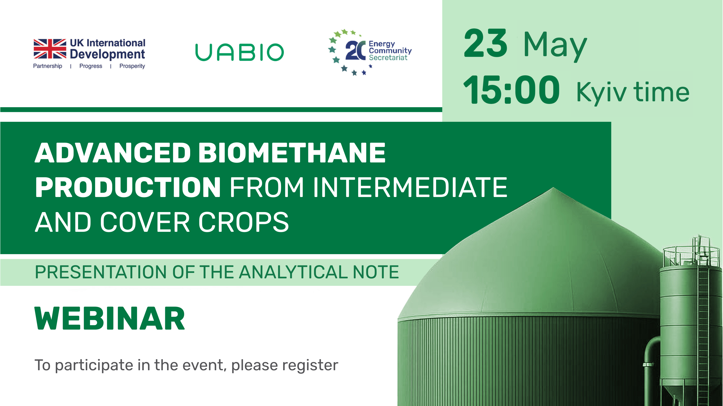 Advanced Biomethane Production from Intermediate and Cover Crops