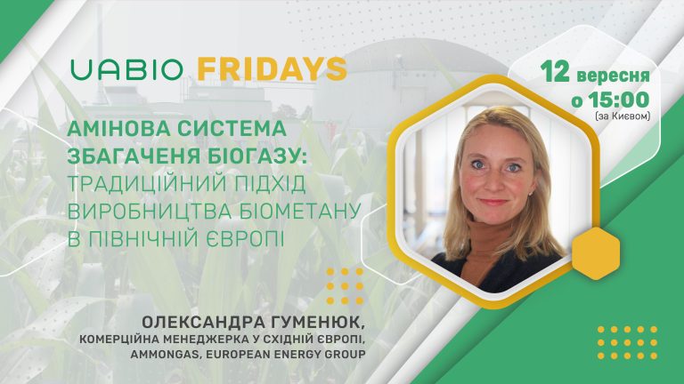 Амінова система збагаченя біогазу: традиційний підхід виробництва біометану в Північній Європі