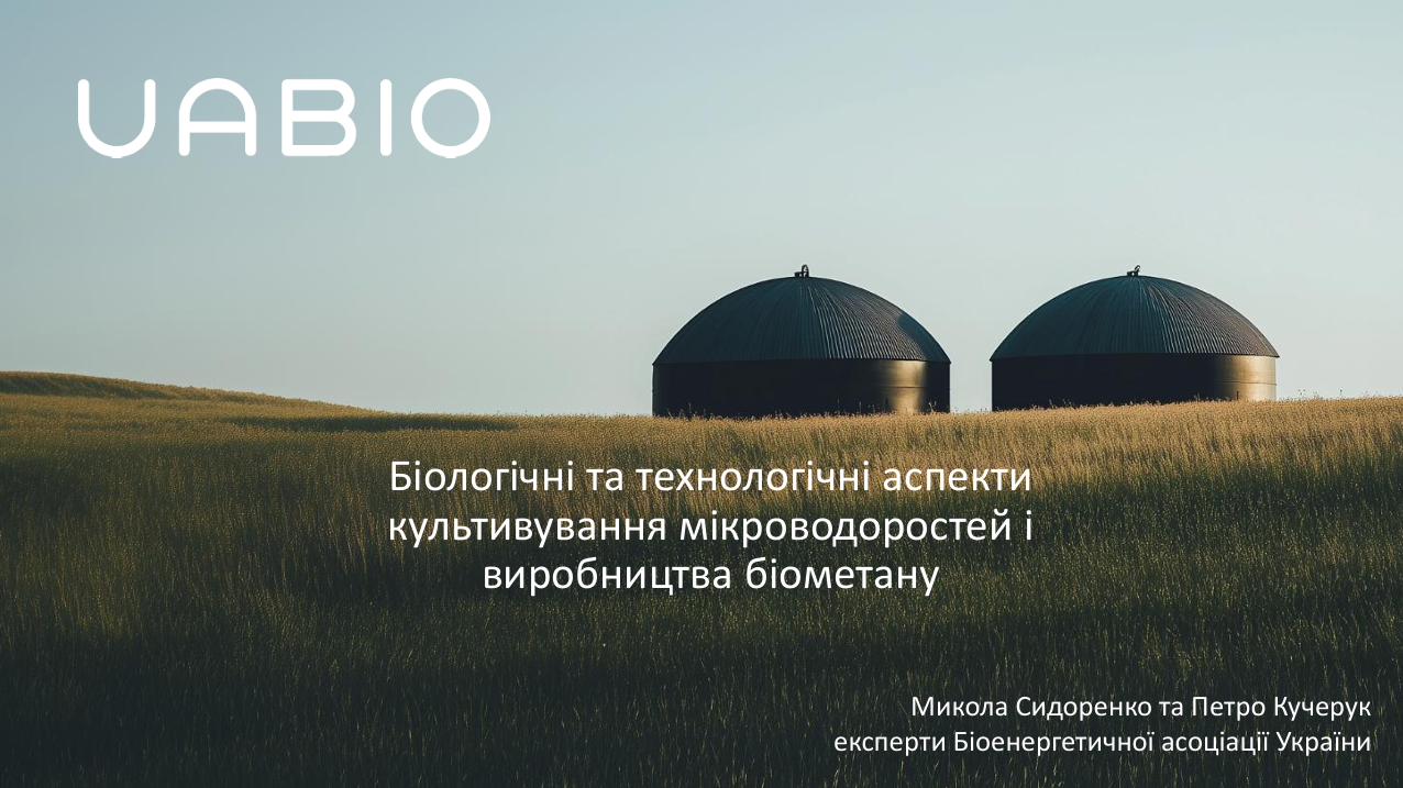 Біологічні та технологічні аспекти культивування мікроводоростей і виробництва біометану | Микола Сидоренко та Петро Кучерук