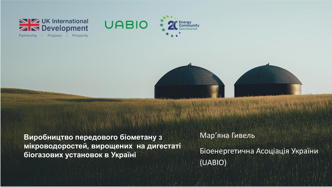 8б. Лекція “Виробництво біогазу/біометану з мікроводоростей” | Лекторка: Мар'яна Гивель