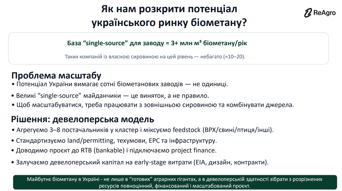 Досвід підготовки та реалізації проєктів виробництва біометану в Україні | Олексій Мушак