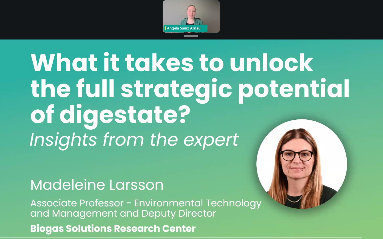 Madeleine Larsson, PhD, Associate Professor - Environmental Technology and Management Deputy Director, Biogas Solutions Research Center